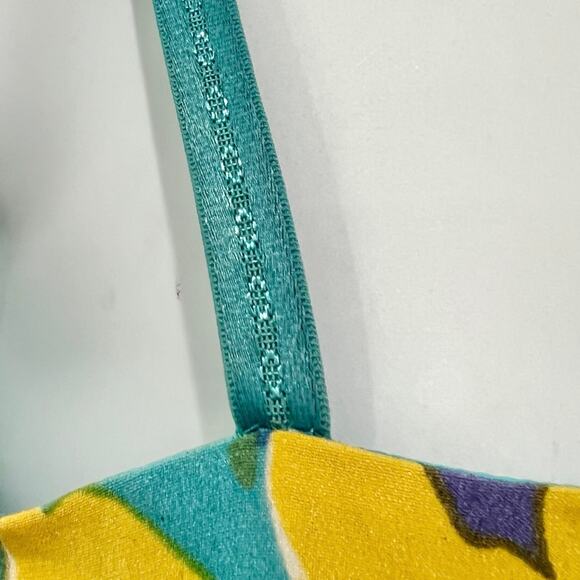 David Meister Yellow Blue Purple Sunflowers Floral Sheath Sleeveless Dress sz 4 - Picture 8 of 13